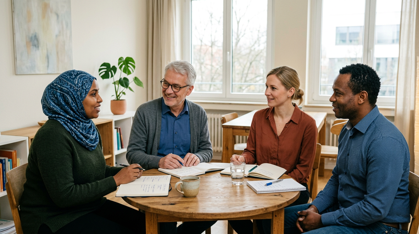 Das Team von Salino Familienhilfe in einem ruhigen Beratungsgespräch